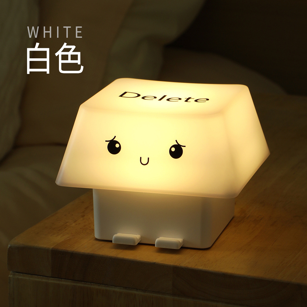 Cartoon Cute Button Nightlight Bedroom Children's Room Desktop Small Ornaments Mobile Phone Bracket Bedside Lighting
