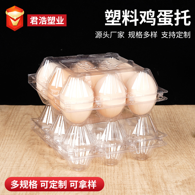 9-Piece Transparent Egg Carton Packaging, 9-Pack White Egg Tray Packaging Box, Quality Assurance, Shatterproof Packaging