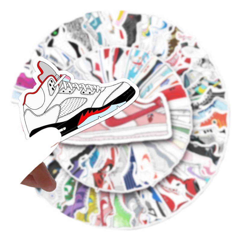 84 Shoes Graffiti Stickers Personalized Cross-border Trendy Brand Creative DIY Water Cup Skateboard Luggage Stickers Waterproof