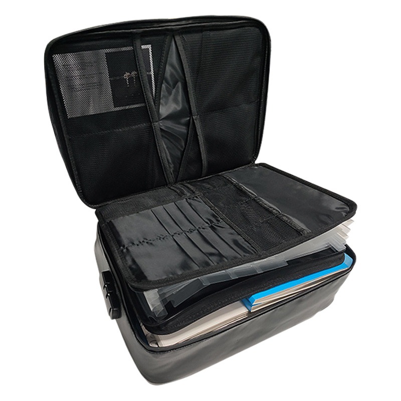 Document storage document bag waterproof folding file bag multifunctional glass fiber fireproof file box folder