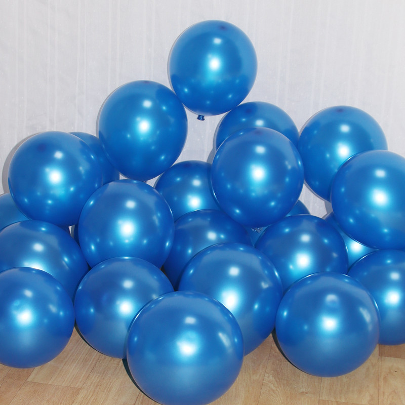 Picture of 10 Inch Thickened Sub Light Blue Ink Blue Haze Night Blue Round Balloon Birthday Bar Decoration