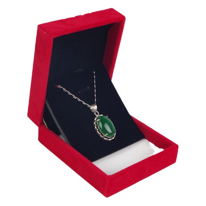 Flannel jewelry box necklace earrings ring box pendant bracelet bracelet gift box exquisite printing jewelry box