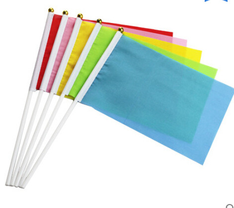 Picture of No.8 morning exercise flag small colored flag wholesale 14*21 hand waving flag hand waving flag red, yellow, blue and green pink school five-color colored flag