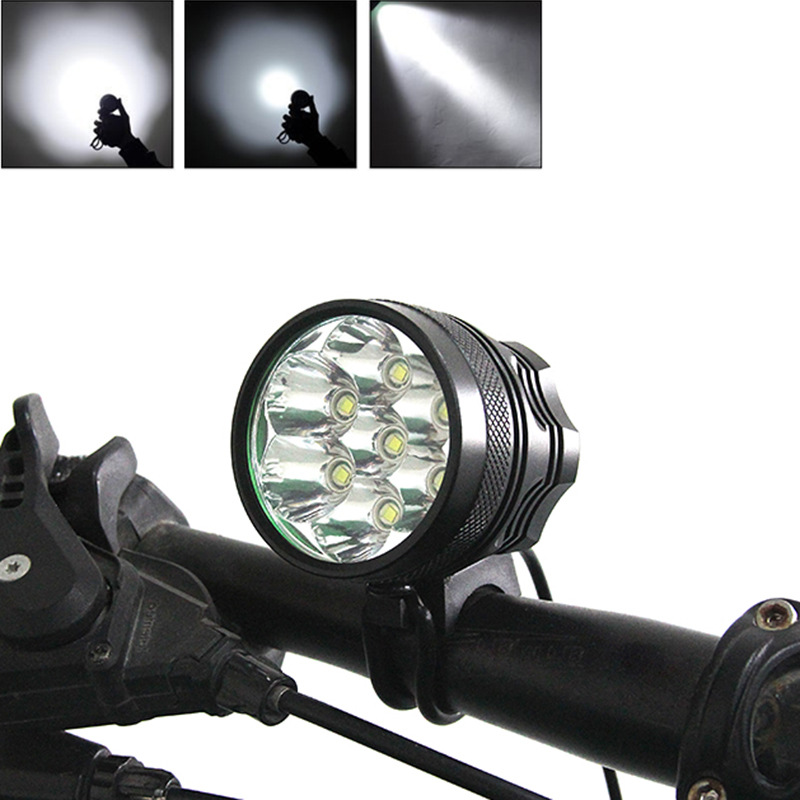 Mountain bike headlight T6 flashlight waterproof shockproof night dead fly riding equipment 7 T6