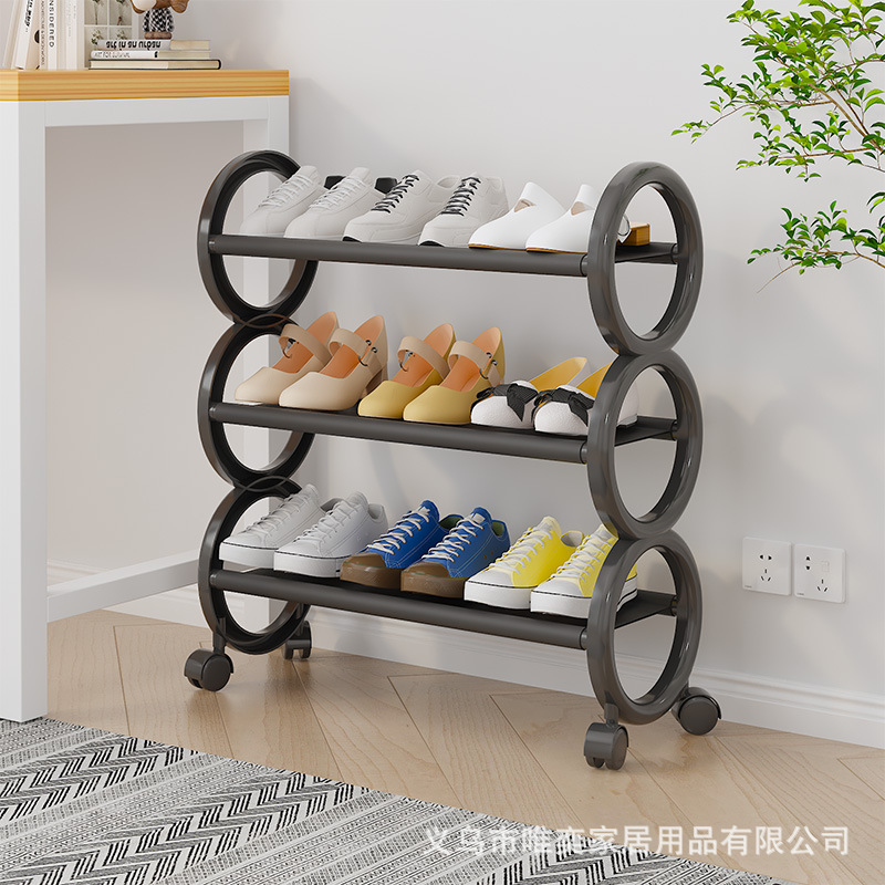 Shoe Rack for Doorway, Multi-Layer Household Simple Shoe Rack, Narrow Dust-Proof Shoe Storage Artifact for Corridor