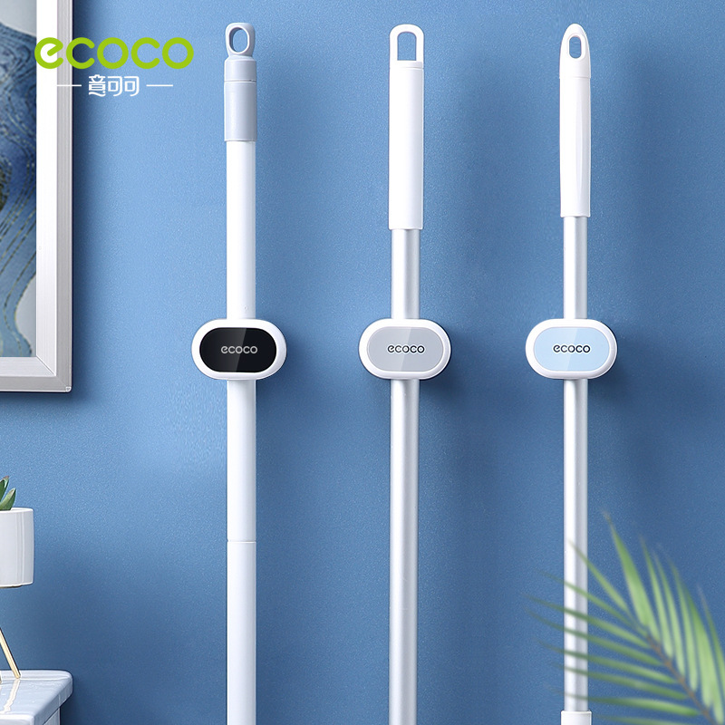 Mop Hook Hanging Rack No Punch Wall Hanging Toilet Mop Storage Rack Viscose Strong Fixing Buckle Broom Clip