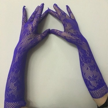 Picture of Sexy Transparent Lace Super Elastic Gloves Bride Nurse Maid Sexy Lingerie Seductive Suit Hand