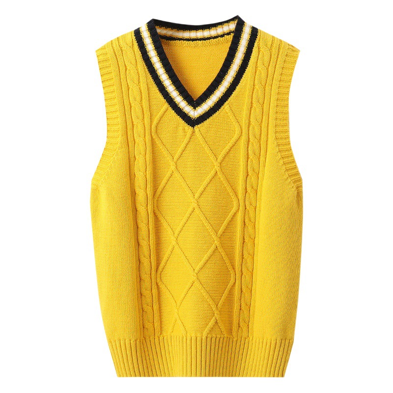 Children's Clothing Spring and Autum School Uniforms Kidsren's Cotton Vests Medium and Large Kidsren's Preppy Style Sweaters Students Kindergarten Fur Vests Class Uniforms