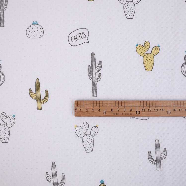 Picture of Bamboo fiber cotton printed air layer quilted jacquard knitted fabric new baby quilt soft fabric in stock