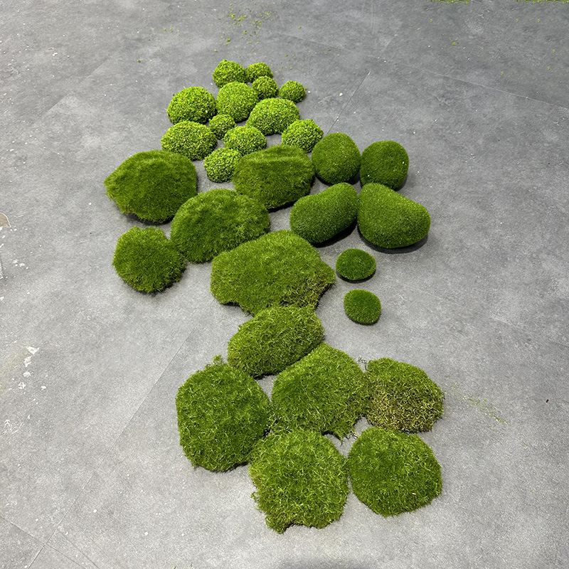 Picture of Bryophytes simulation Moss block hair planting stone size matching Moss stone moss lawn flocking decoration soft
