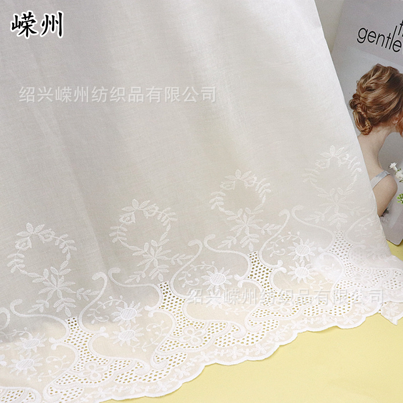 Cotton Embroidered Fabric Bilateral Positioning Cut Out Punched Children's Clothing Dress Women's Evening Dress Fabric