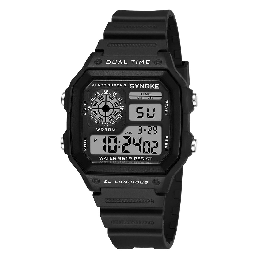 Factory Goods Synoke Luminous Waterproof Sports Men's Thin Square Classic Student Watch Southeast Asian Market