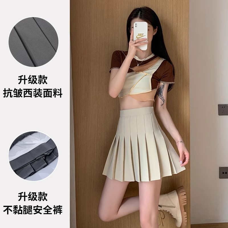 Picture of high quality White Pleated Skirt Women's Summer 2025 New A- line JK Skirt High-end Slim Look Small Skirt