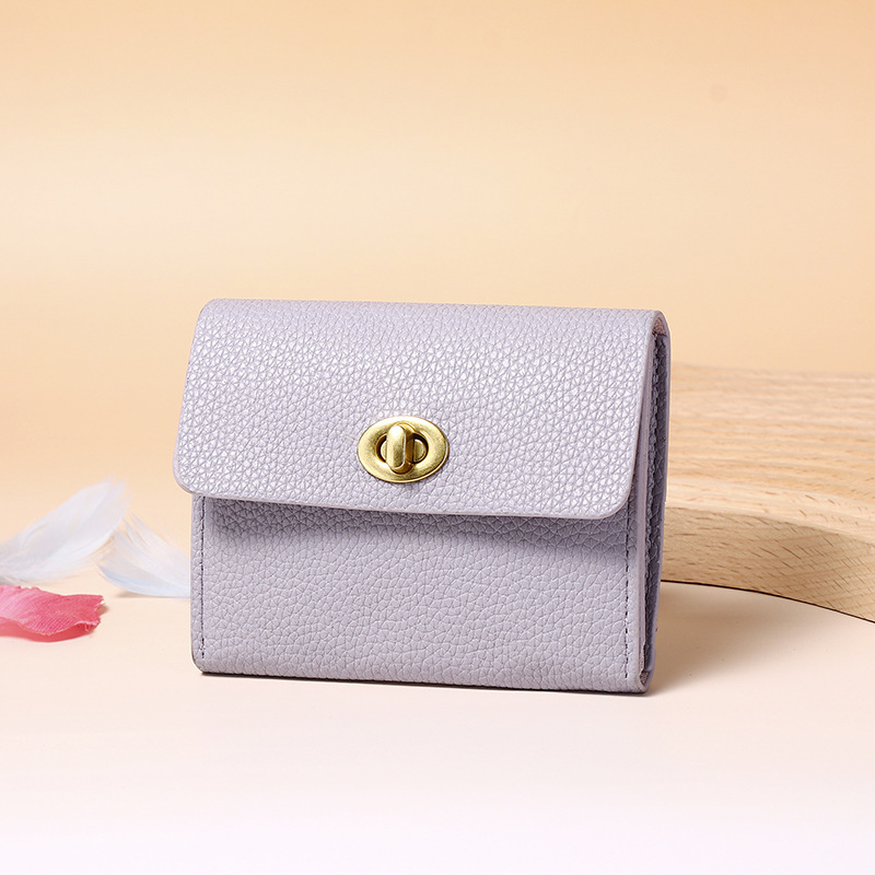 Picture of New Ins Retro Small Wallet Soft Leather Thin Simple Compact Women's High-End Multi-Card Slot Card Holder Coin Purse