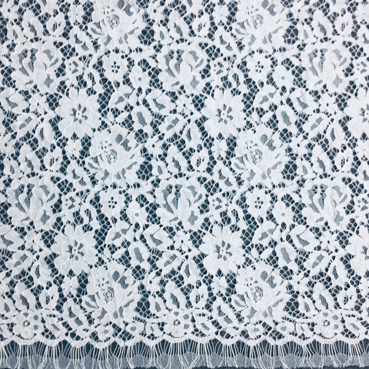 New lace fabric brocade cotton large eyelash elastic plus bone line wedding dress dress cloth factory outlet