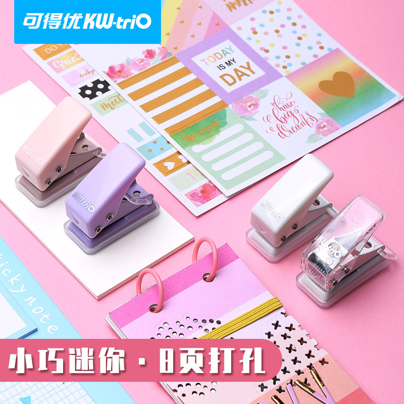 Cross-border hot sale can get excellent 92A0 mini single hole punch student stationery diy loose-leaf hot supply