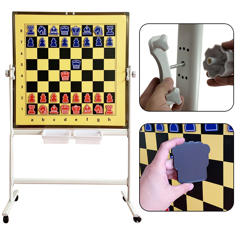Picture of 1 m Magnetic Teaching Go Chinese Chess Chess Double-sided Chess Board Magnetic Demonstration Large Chessboard Hanging Board