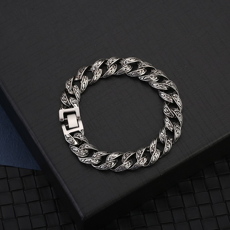 Ningzi Cross-Border Hot Selling Retro Hip-Hop Dragon Bracelet Men's Personalized Hip-Hop Punk Totem Bracelet Manufacturer Specializes in