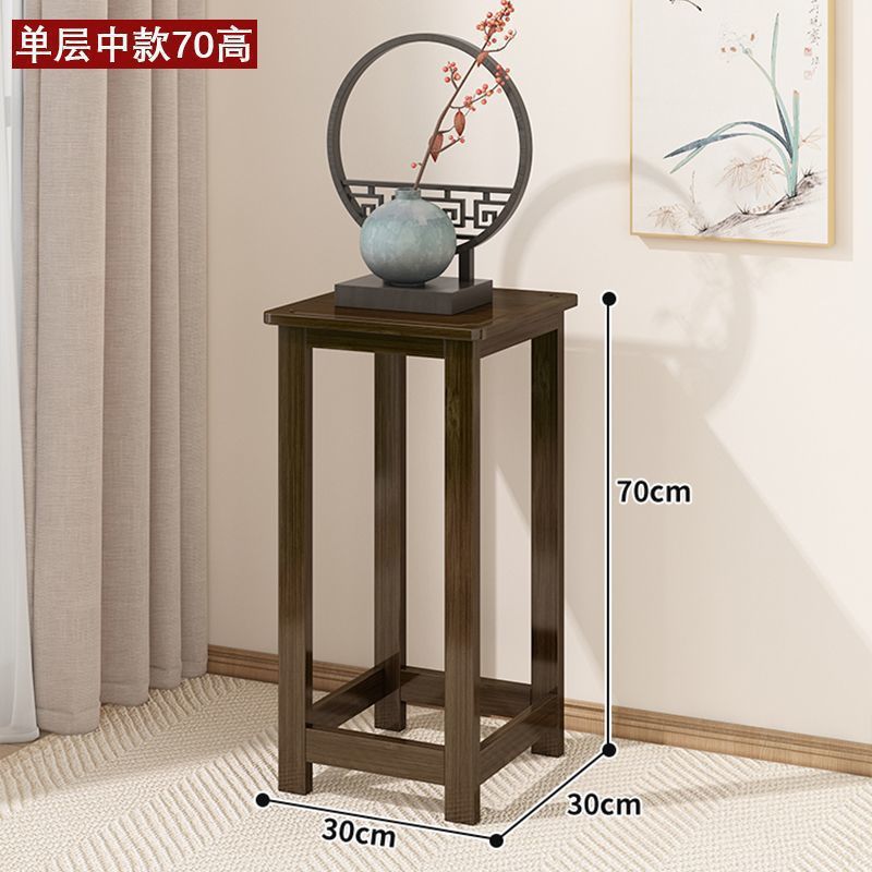 Picture of Chinese flower stand, balcony, flower stand, storage rack, succulent pothos flower pot shelf, flower stand, solid wood balcony, how many layers