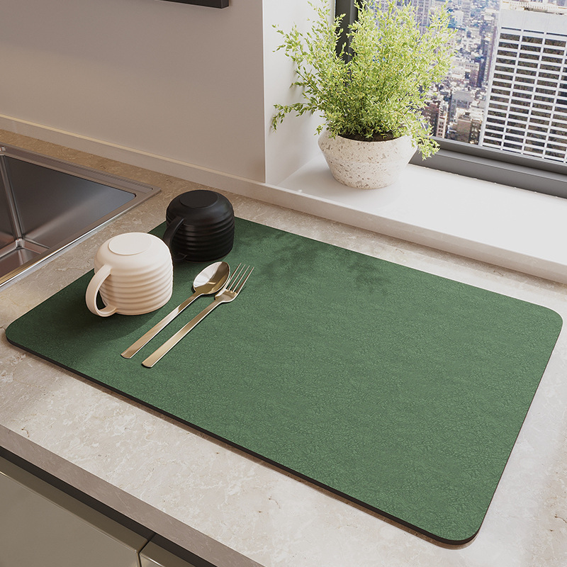 Picture of Diatomite Cushion Bathroom Mat Toilet Quick-drying Household Water-absorbing Mat Toilet Non-slip Foot Mat Carpet Door Mat