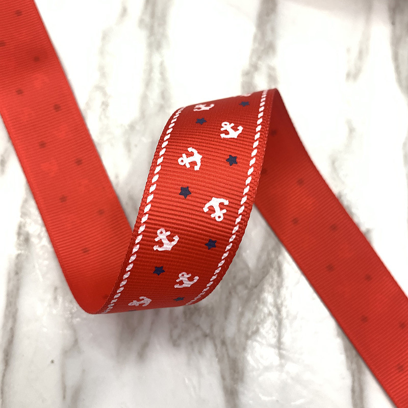 Picture of Ribbon manufacturers bow ribbon British wind Navy wind sea anchor rib printing belt wholesale
