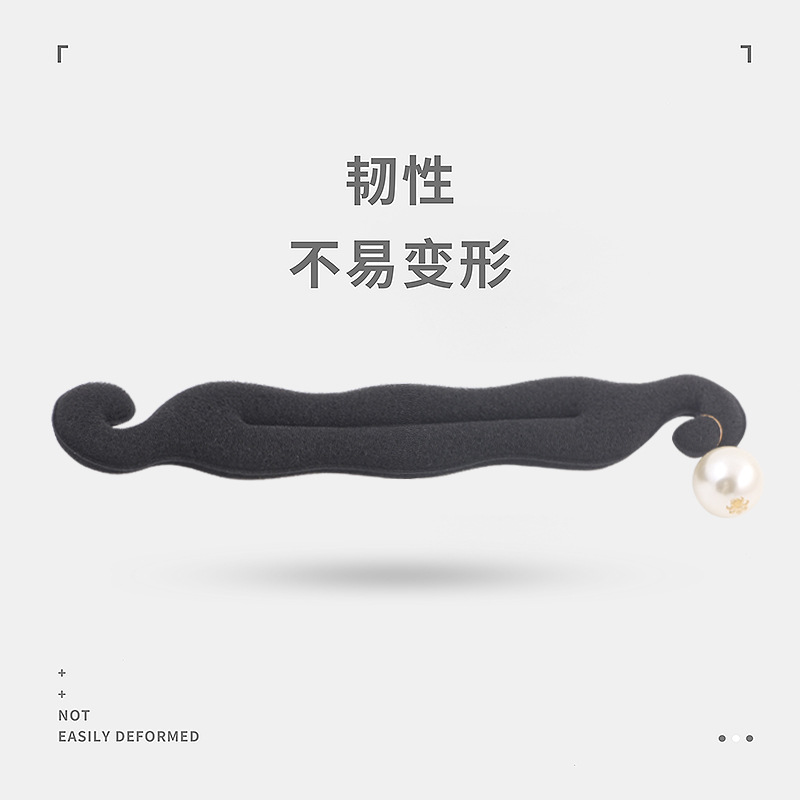 Picture of Simple ball head updo tool Korean style headwear hair accessories sponge double hook updo hair stick upgraded version pearl hair curler