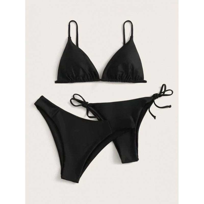 Kaida New Explosions Multi-color Bikini Solid Color Split Swimsuit Three-piece Set European and American Fashion Bikini Swimsuit Women