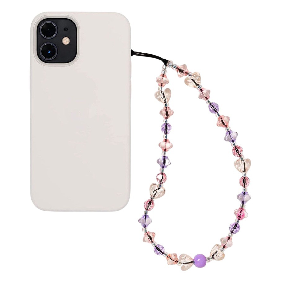 KKBEAD niche design fresh fashion portable ornaments with transparent love phone chain lantern beads lanyard
