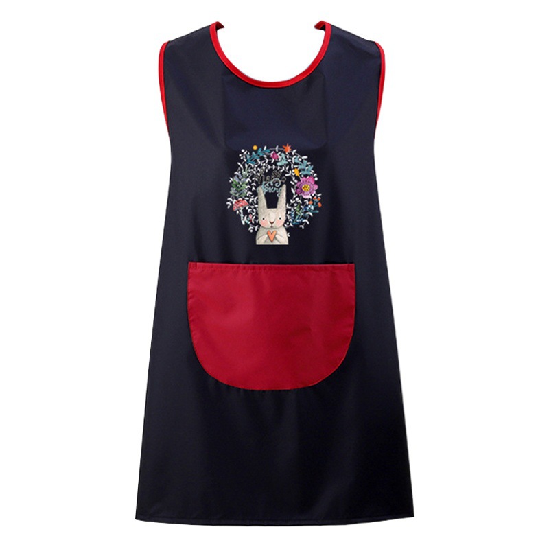 Waterproof vest LOGO printing oil-proof apron Kitchen home advertising cooking work clothes waistcoat