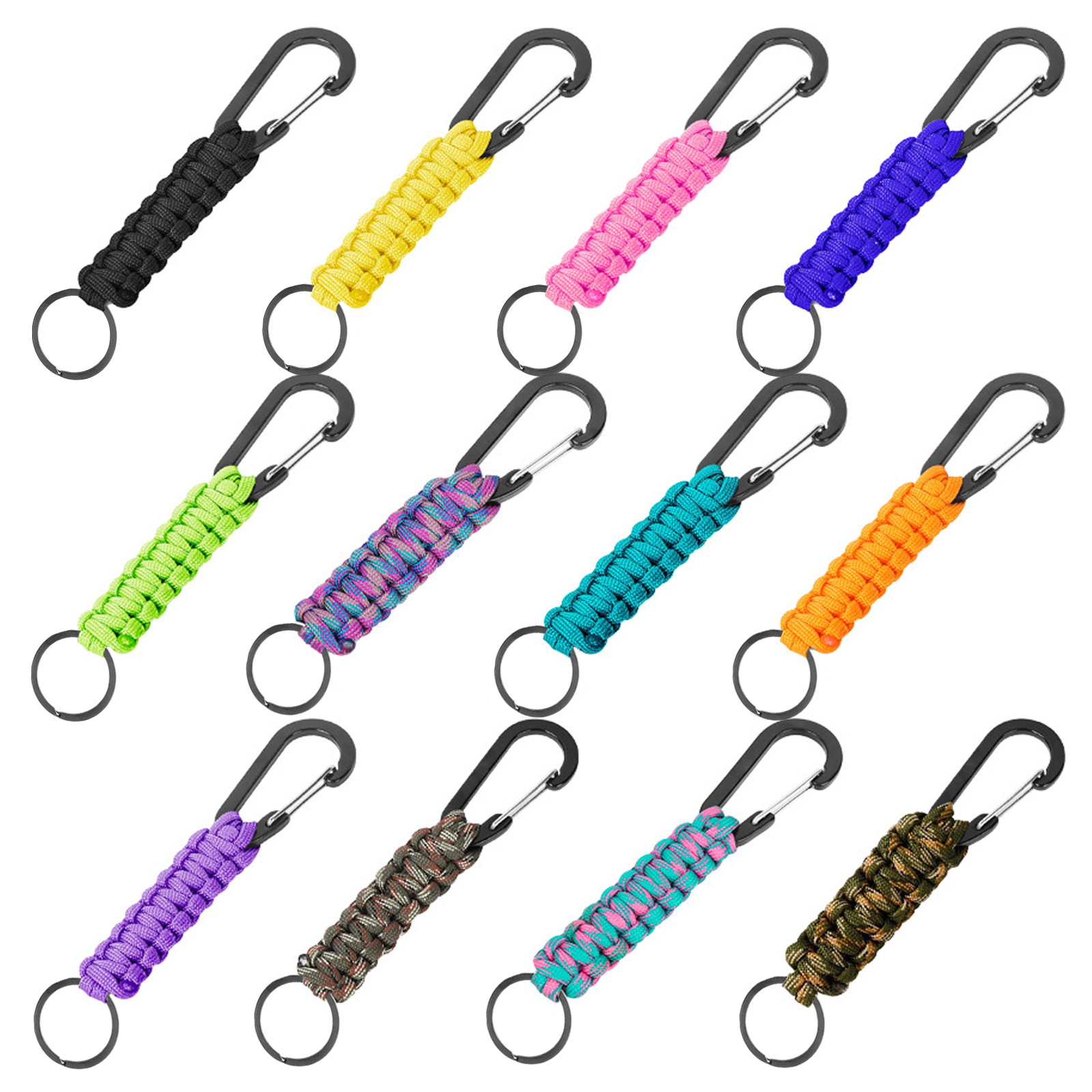 Survival Accessories Mountaineering Camping Umbrella Rope Braided Buckle Military Braided Umbrella Rope Mountaineering Buckle Multifunctional Outdoor Key Chain