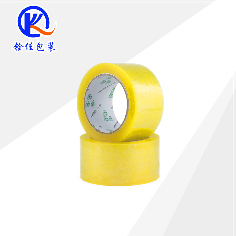 Picture of Transparent tape large roll wholesale express packaging sealing tape factory yellow tape logistics packaging tape full box