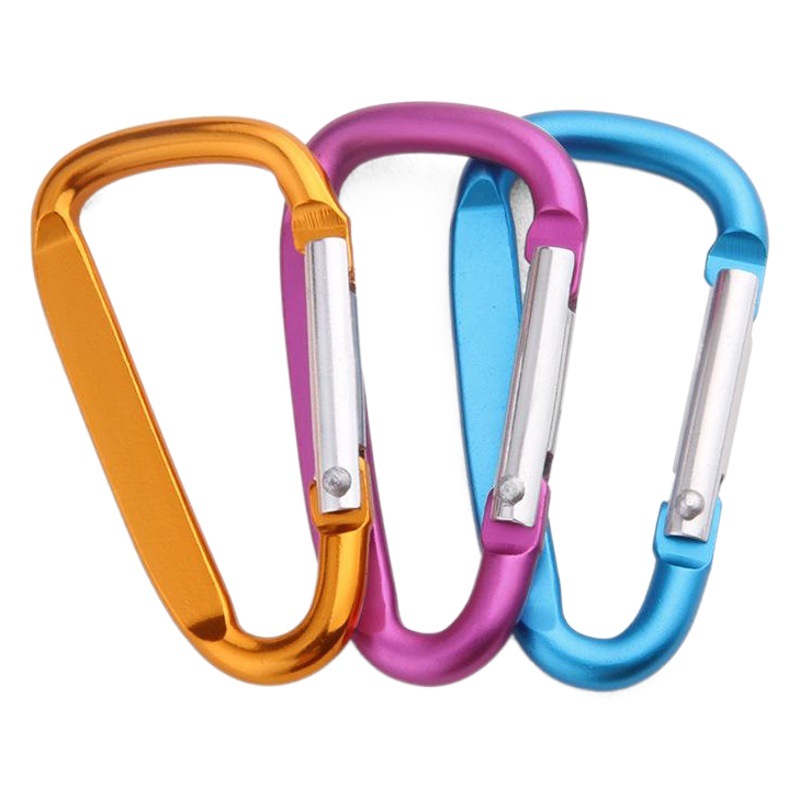 Picture of Gourd-shaped D-shaped No. 5 multi-color keychain kettle buckle backpack buckle aluminum alloy quick hanging portable carabiner