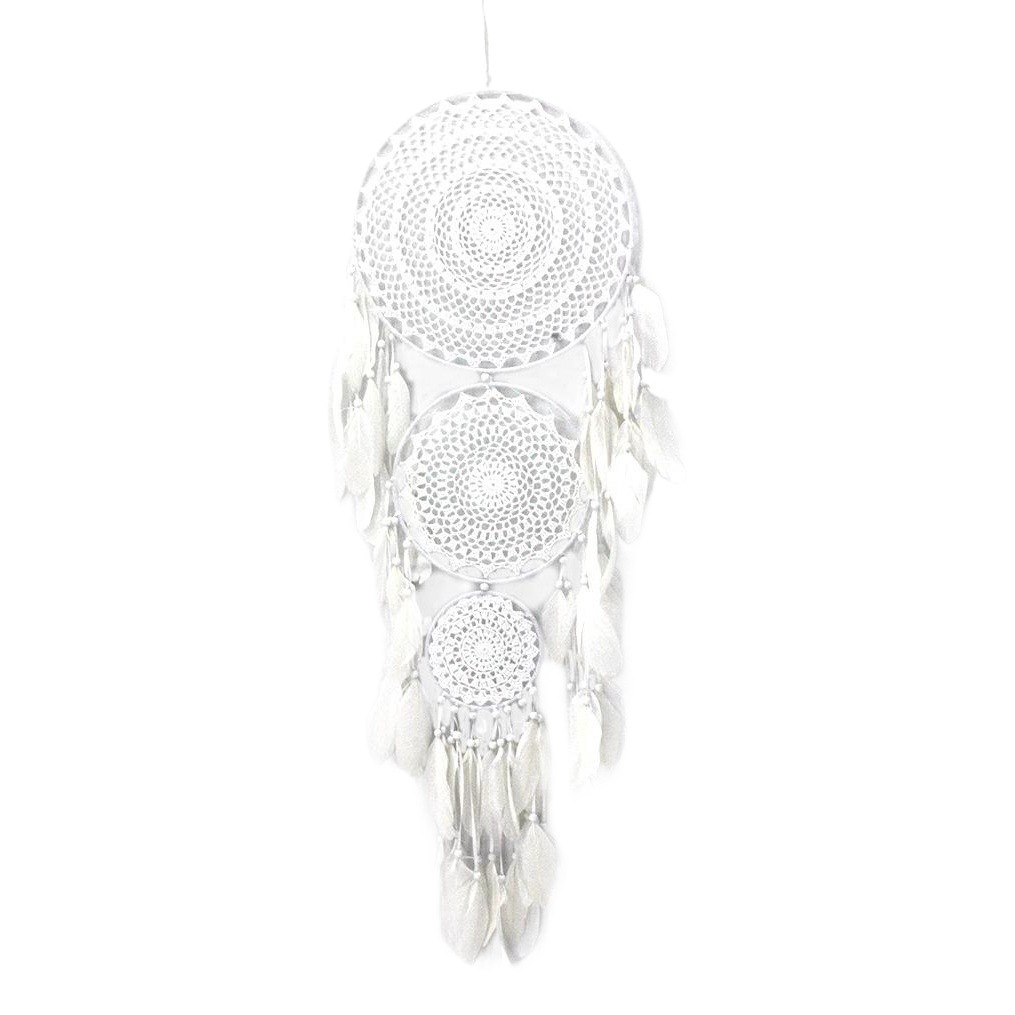 Picture of Ins New Three-Ring Concentric Round Crochet Flower Dream Catcher Large Wedding Scene Decoration Dream Catcher Decorative Hanging