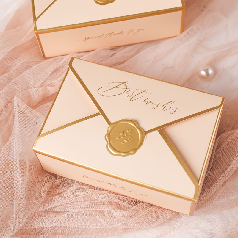 Picture of New Creative ins Style Retro European Style Red Wedding Candy Box Gift Box Envelope Paper Box Candy Box