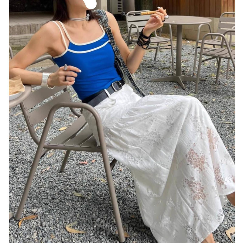Picture of Fashion Design G-Level Sense Lace Elegant A- Line Skirt Fashion All-Match Loose Waist Slimming Skirt Women's Spring