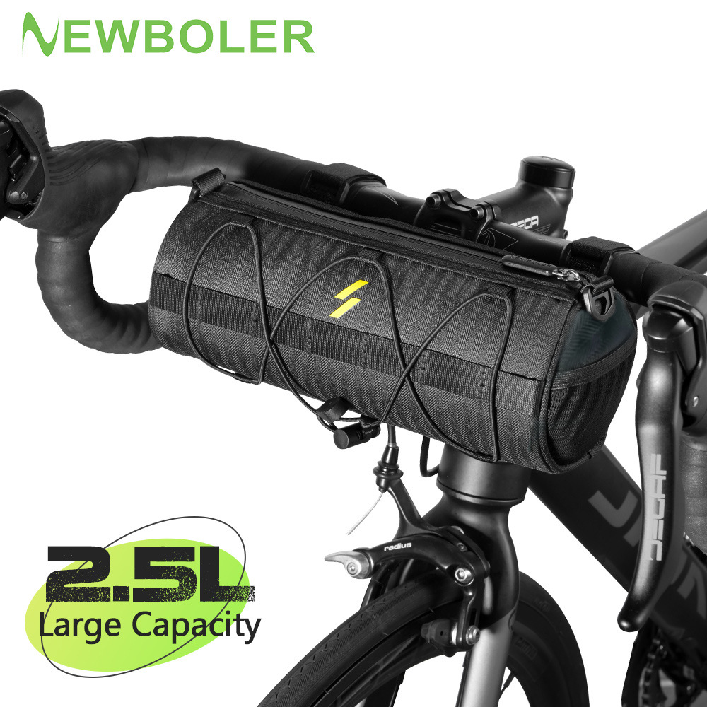 Cylinder handlebar bag road bike head hanging bag cycling multifunctional backpack folding car front bag bike bag