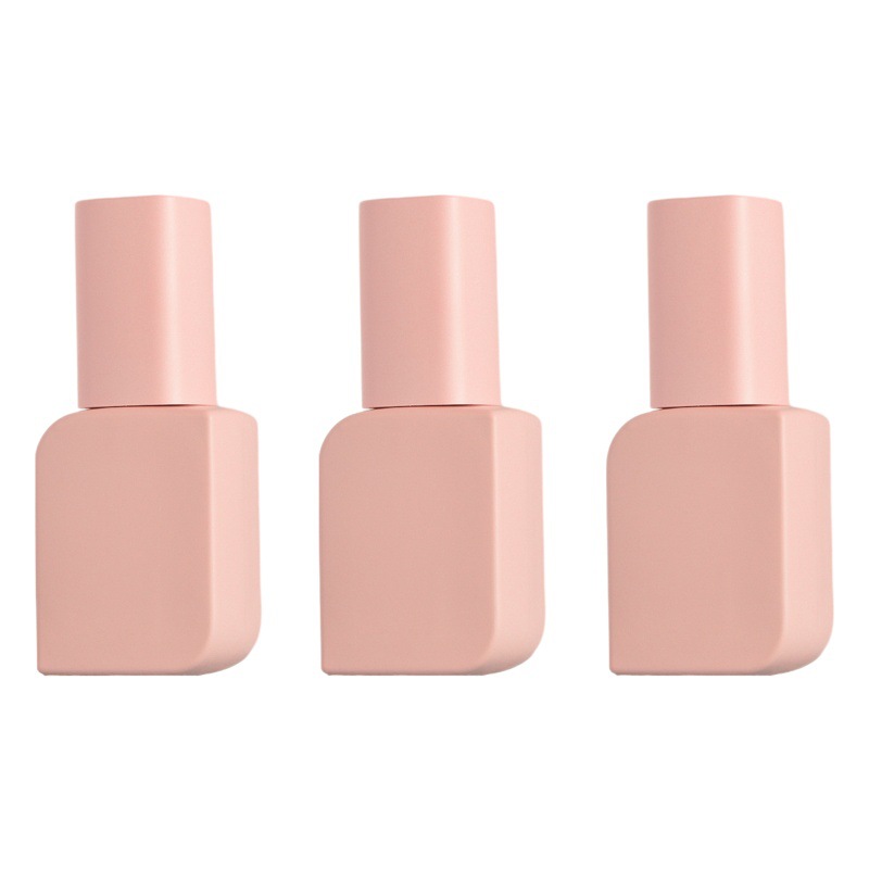 Pink nail polish bottle 10ml 15ML nail polish bottle glass bottle large capacity nail polish glass bottle