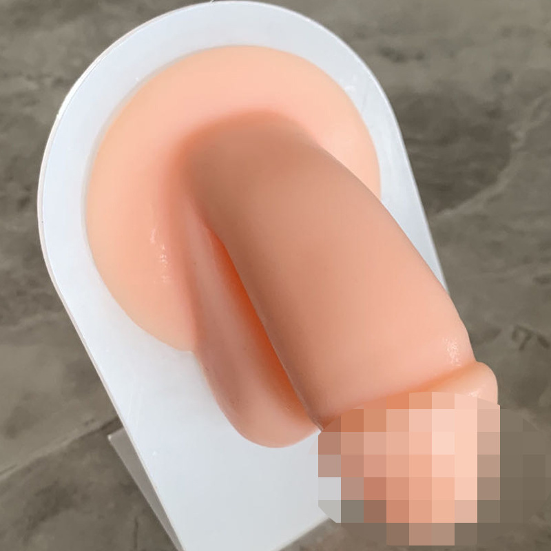 Picture of Silicone Ear Facial Features Model Nose Lip Model Training Posing Tool Nose Nail Tongue Nail Navel Nose Nail Display
