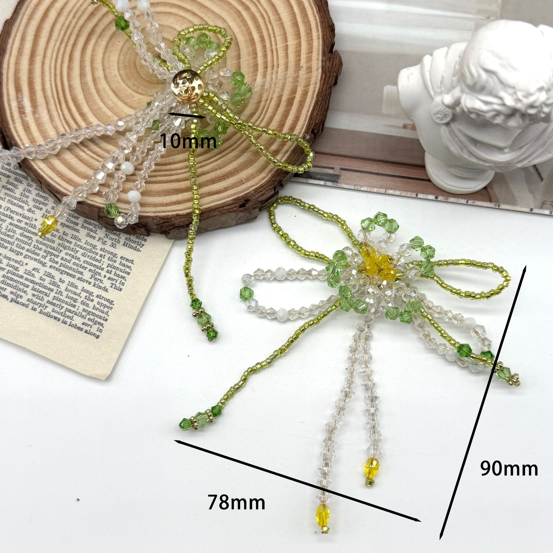 New Summer Color Dopamine Butterfly Machine Fringe Style Handmade DIY Woven Bead String Hair Accessories Accessories