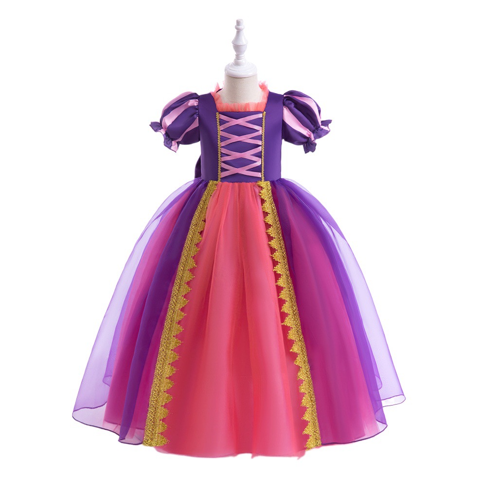 Picture of European and American new children's clothing Sophie Long hair princess dress girl's dress dress ball performance clothing in stock