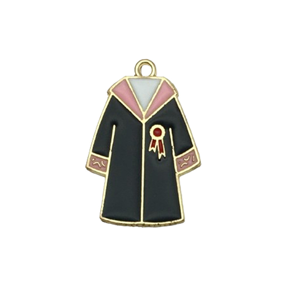 Picture of Cross-border DIY accessories alloy oil drop graduation season examination bachelor cap schoolbag size pen key chain pendant pendant