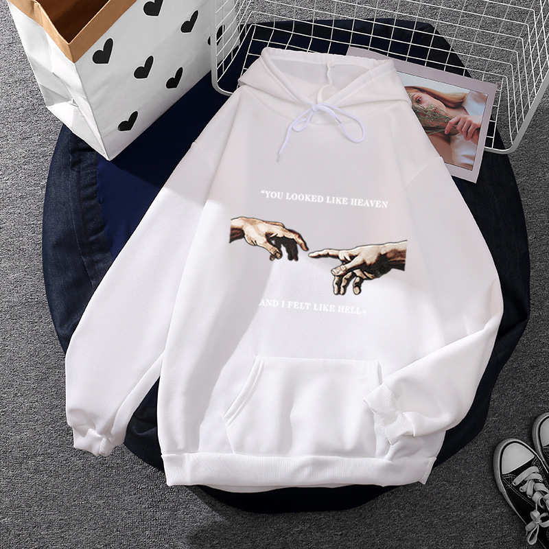 Picture of 2021 cross-border European and American wind cross-border foreign trade loose support small batch LOGO printing hoodie a generation of hair