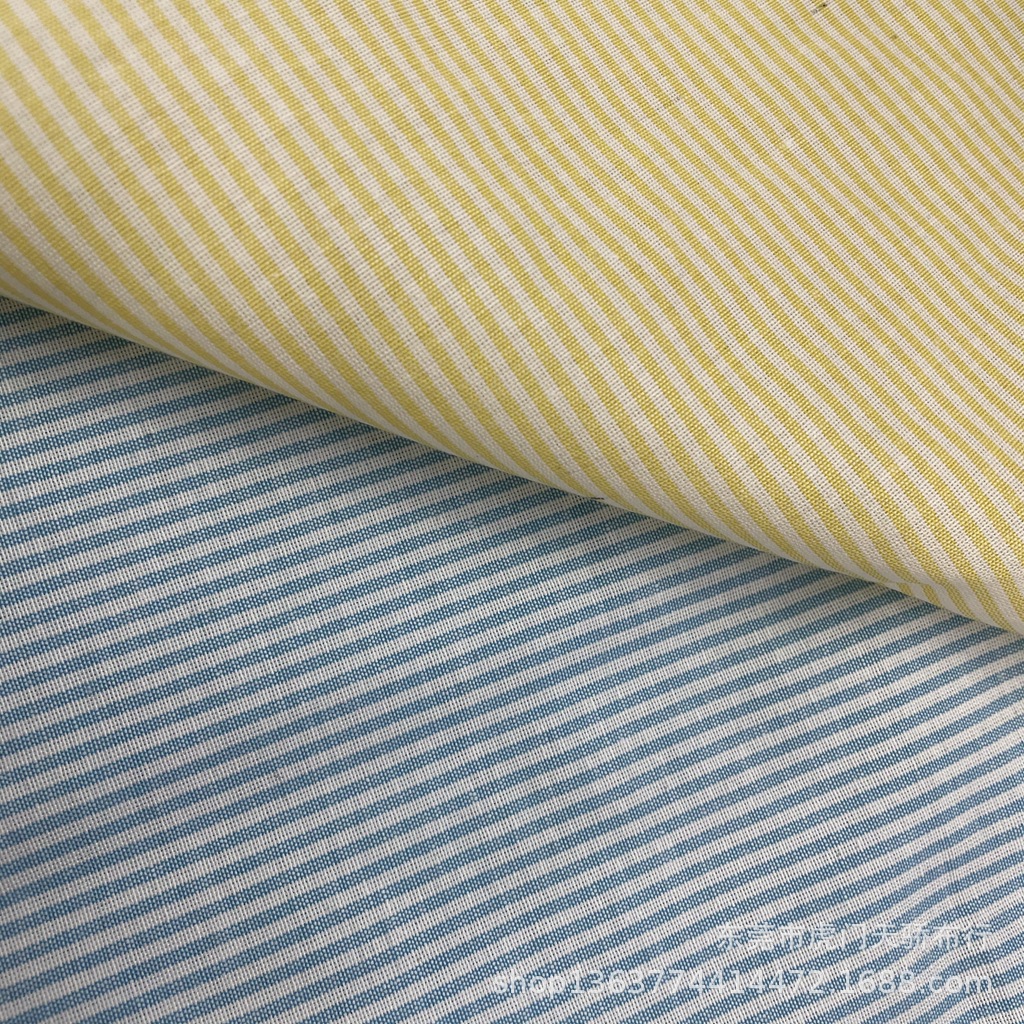 Picture of Woven polyester yarn-dyed striped cloth 0.2cm Oxford yarn-dyed thin strip tablecloth tablecloth shoes and hats and other fabrics