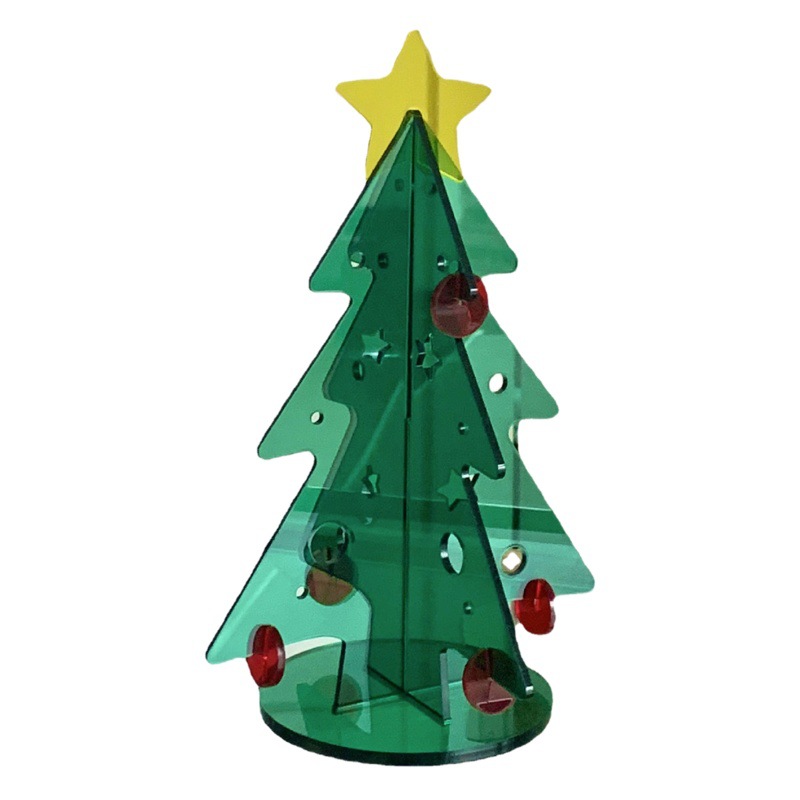 Cross-border acrylic Christmas tree Christmas gift diy creative scene layout ornaments mini high-end household