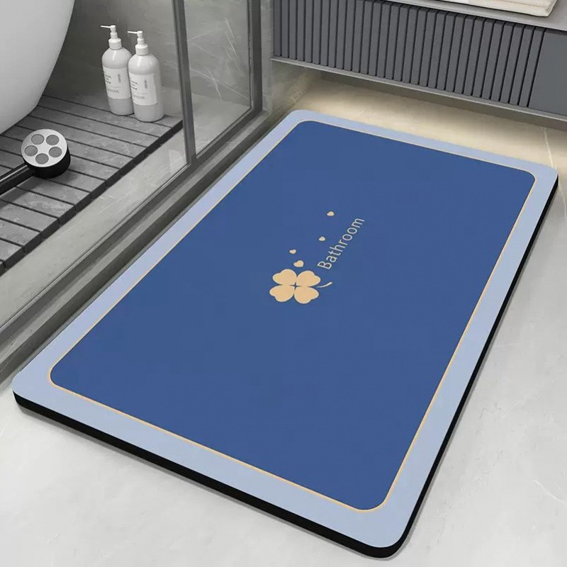 Simple Bathroom Absorbent Floor Mat Diatom Mud Cartoon Door Mat Household Toilet Toilet Door Non-slip Quick-drying Foot Mat
