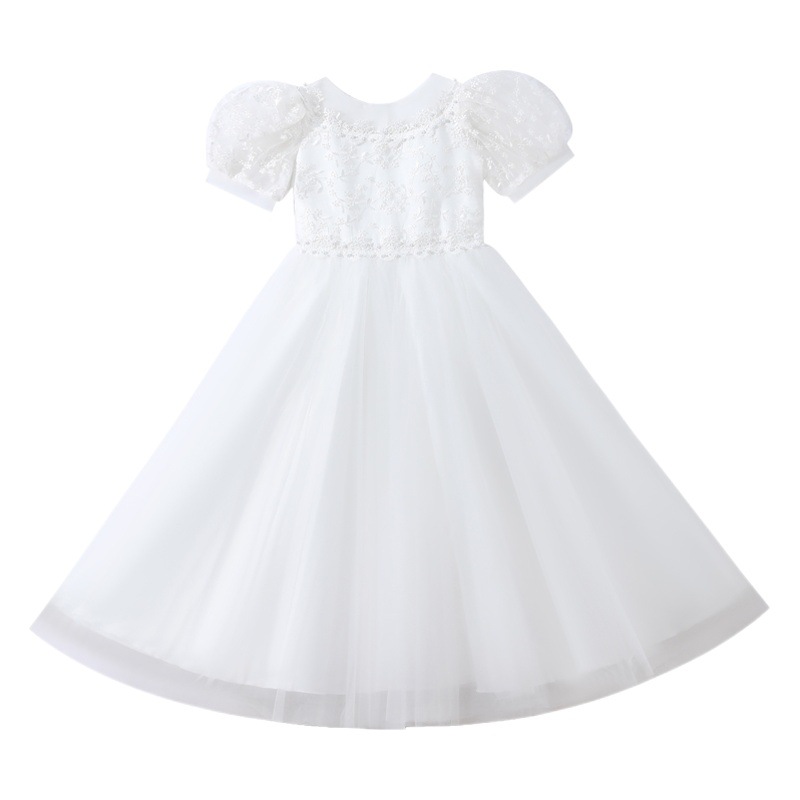 Picture of European and American Kidsren's Princess Dress Classy Dress New Flower Girl Tutu Skirt Wedding Dress Little Princess Host Piano Performance