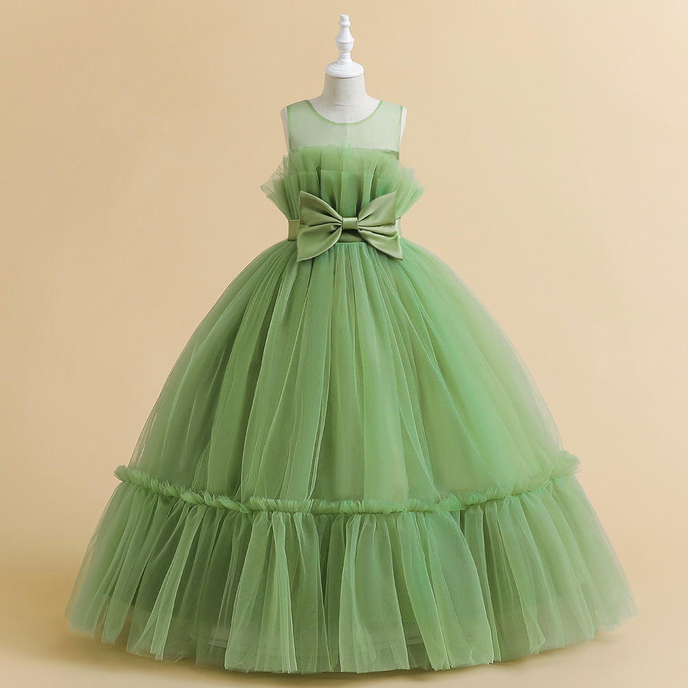 Amazon Cross-Border Children's Dress, Wedding Dress, Tube Top Dress, Fluffy Mesh Princess Dress, Piano Performance Dress in Stock