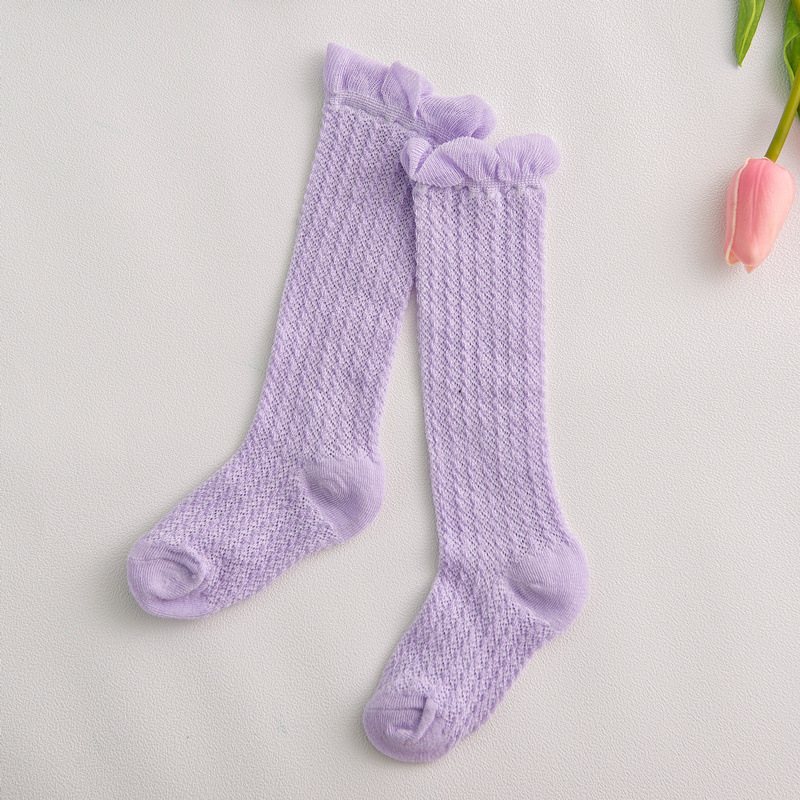 Picture of Summer mesh breathable baby socks knee air conditioning mosquito socks 0-1-2-3 years old children high tube baby stockings