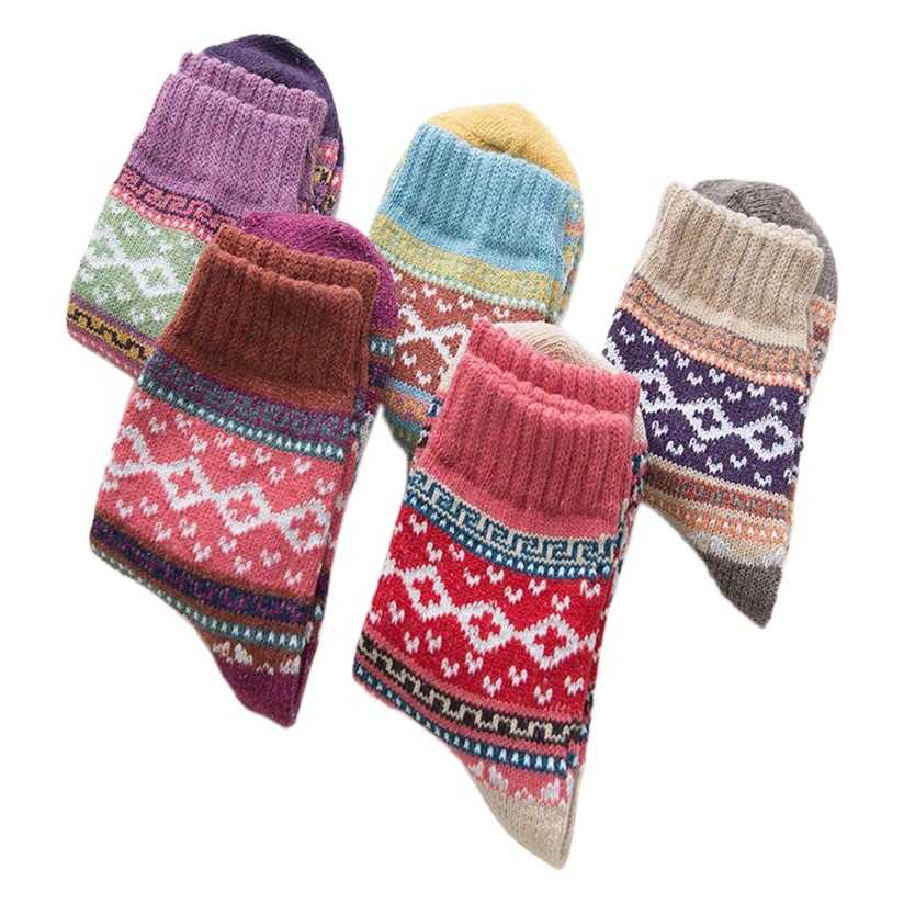 Cross-border Amazon supply of ladies in the tube rabbit wool socks autumn and winter thick warm European and American women's socks wholesale