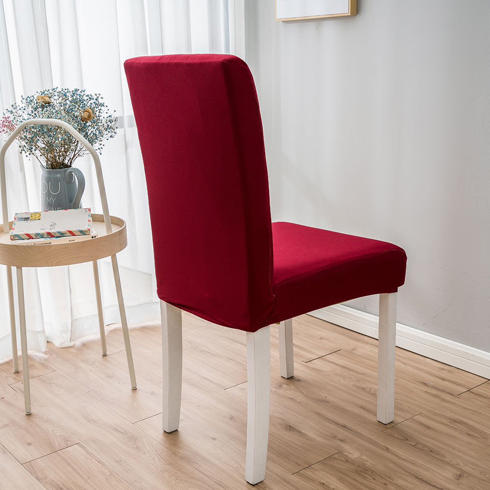 Picture of Cross-border plain milk silk elastic chair cover hotel restaurant half chair cover conference conjoined chair cover wholesale